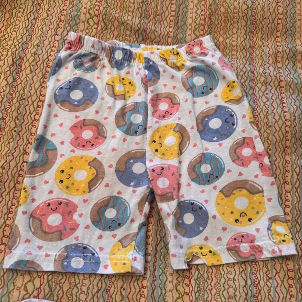 Mon Petit Colorful Donut Print Kids Pajamas 4T